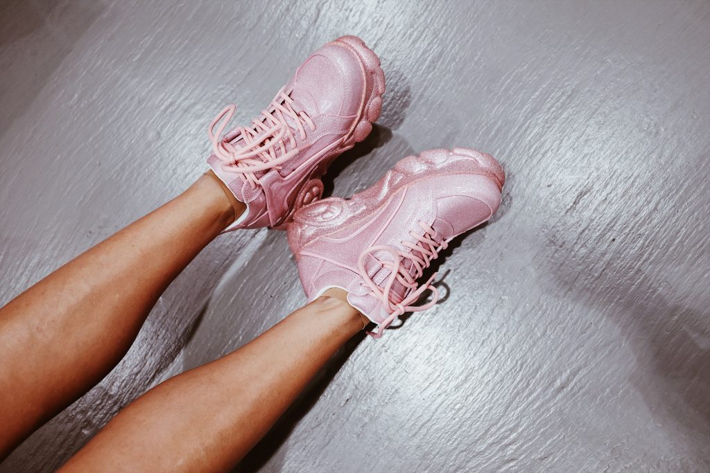 buffalo schuhe rosa glitzer